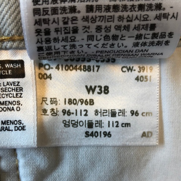 NWT Levi’s 511 Slim Sz 38 Cut-Off Denim Shorts - Picture 5 of 14